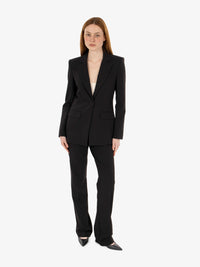 Black single-breasted blazer