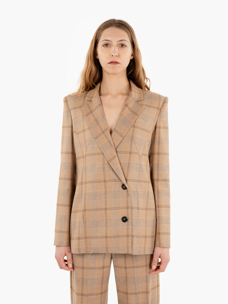 PATRIZIA PEPE - Blazer Odissey check brown