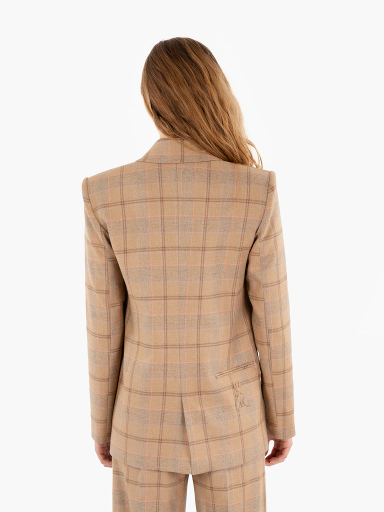 PATRIZIA PEPE - Blazer Odissey check brown