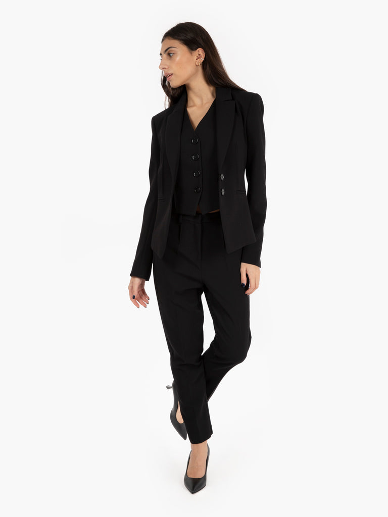 PATRIZIA PEPE - Blazer slim fit in twill nero