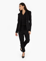 PATRIZIA PEPE - Blazer slim fit in twill nero