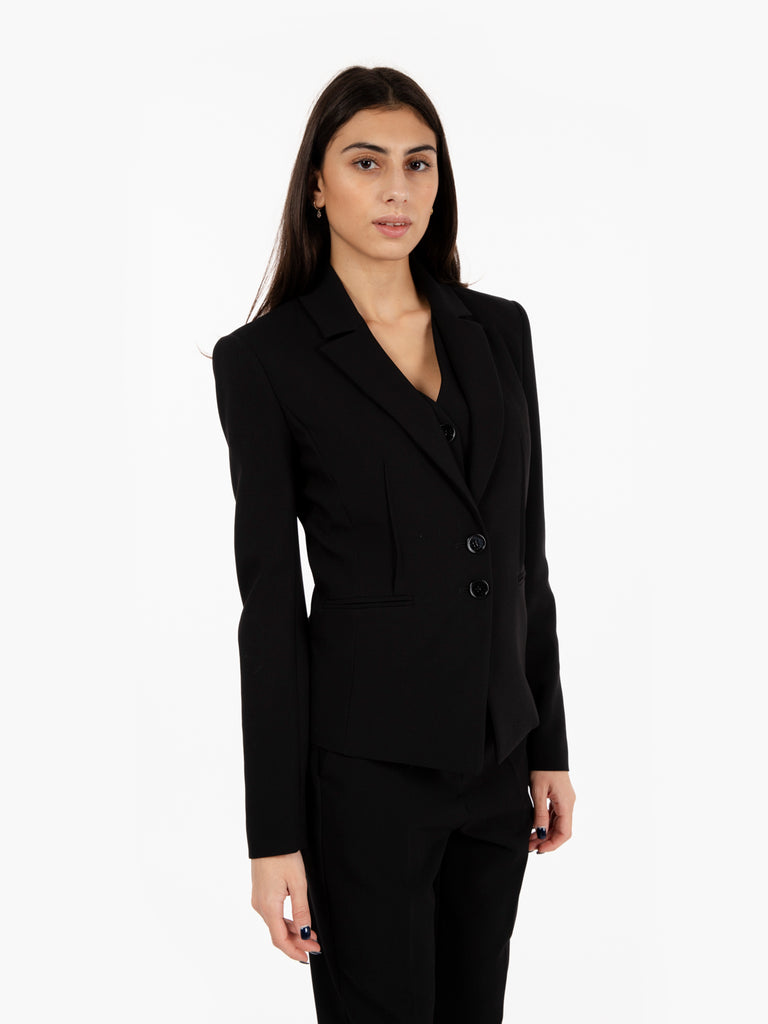 PATRIZIA PEPE - Blazer slim fit in twill nero