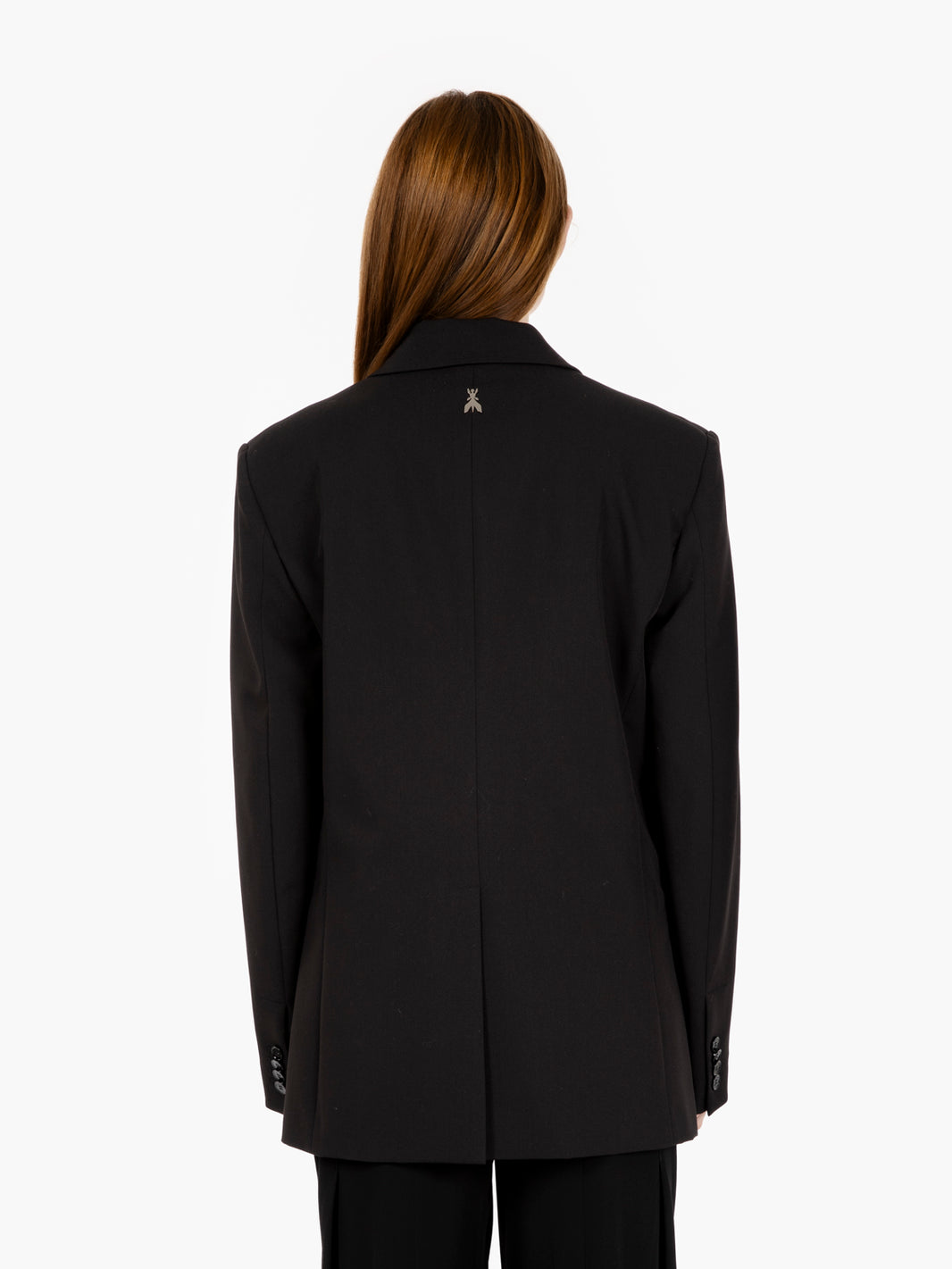 Black double-breasted men's blazer