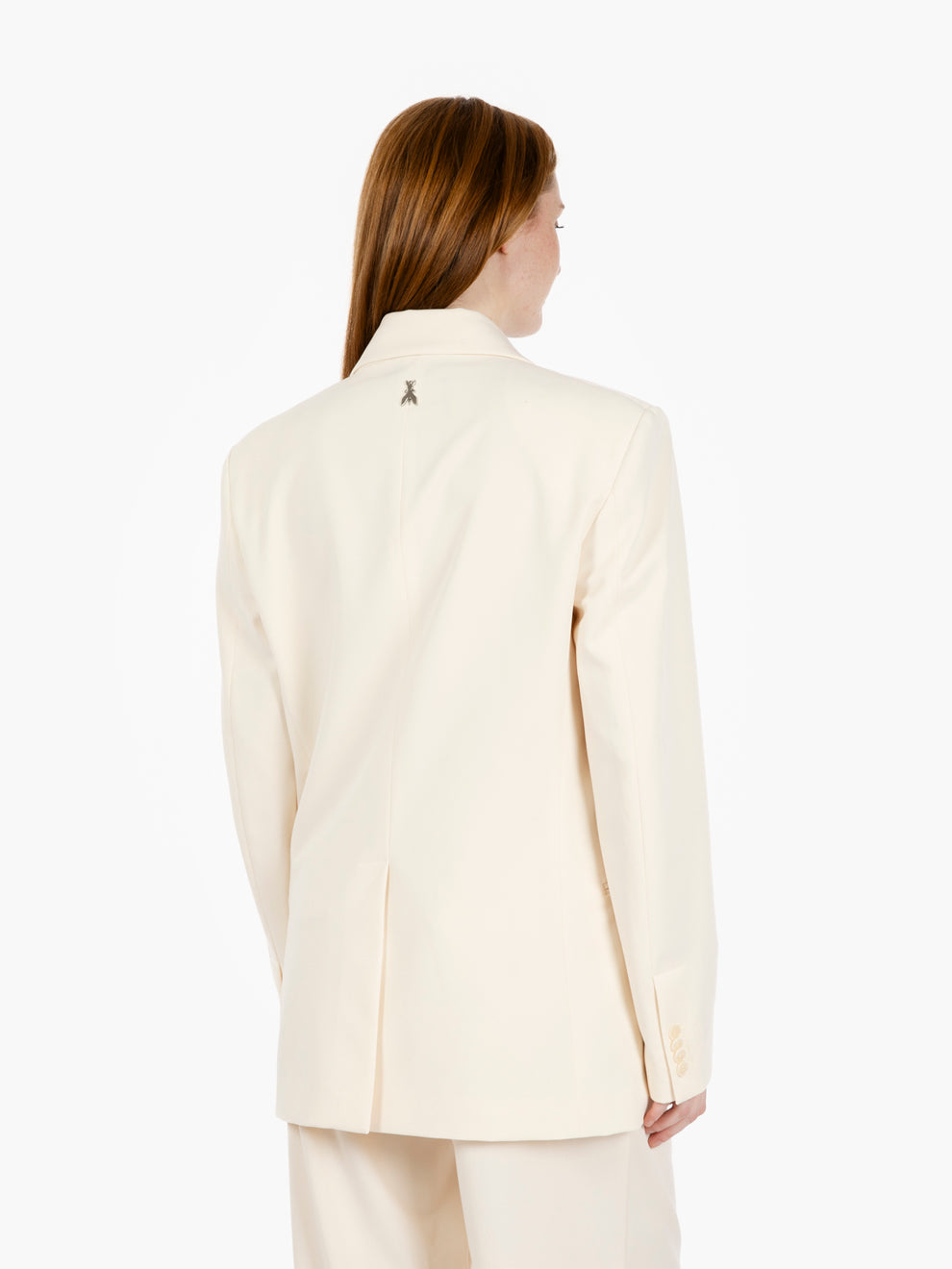 Blazer taglio maschile doppiopetto white