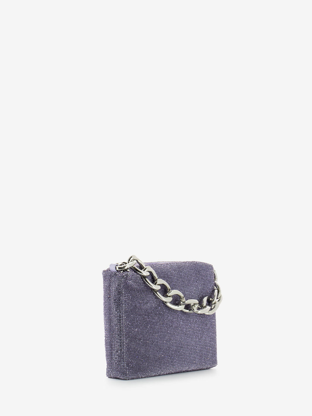 Borsa maxichain strass mineral violet crystal