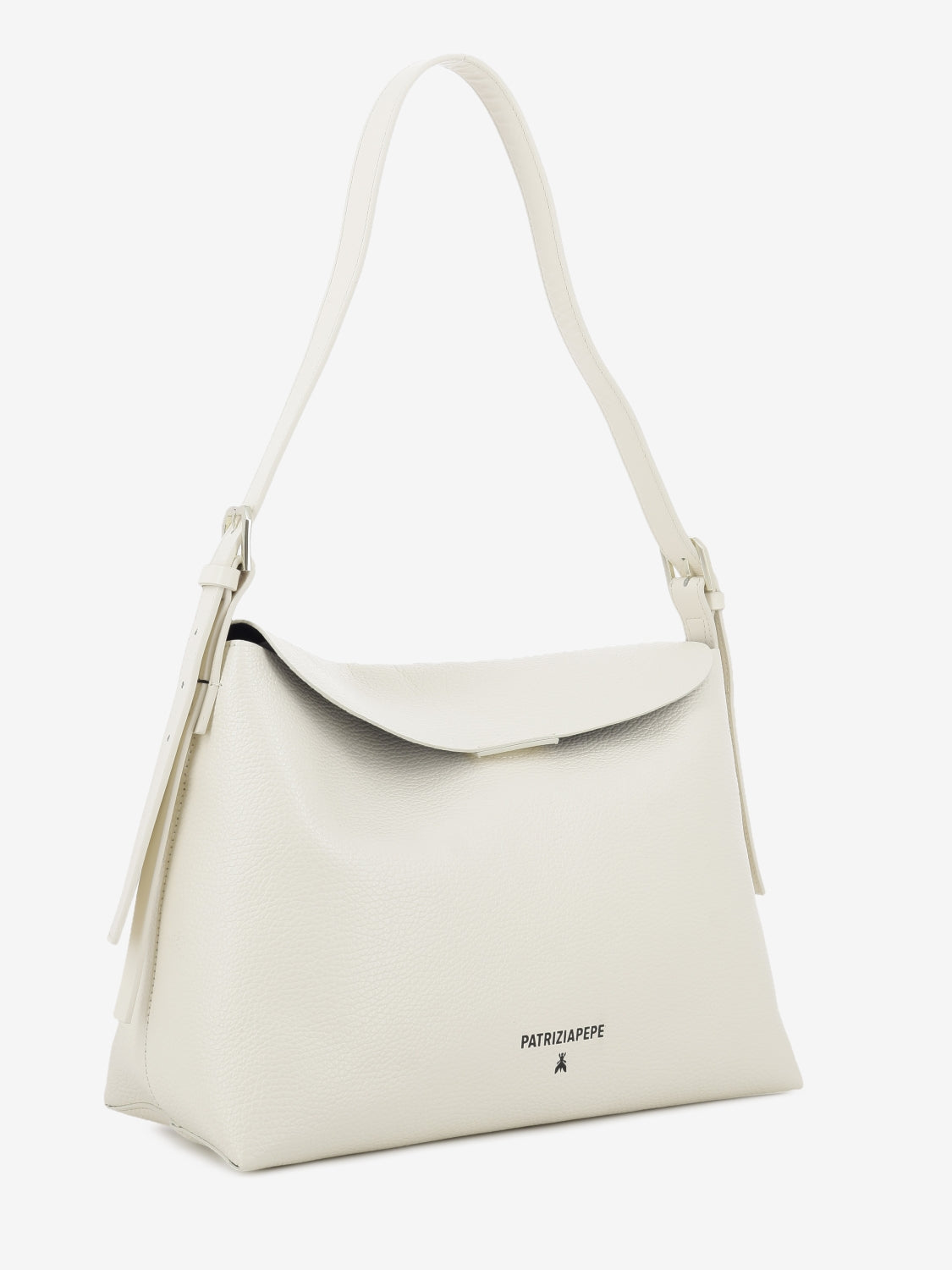 Borsa in pelle wooly white
