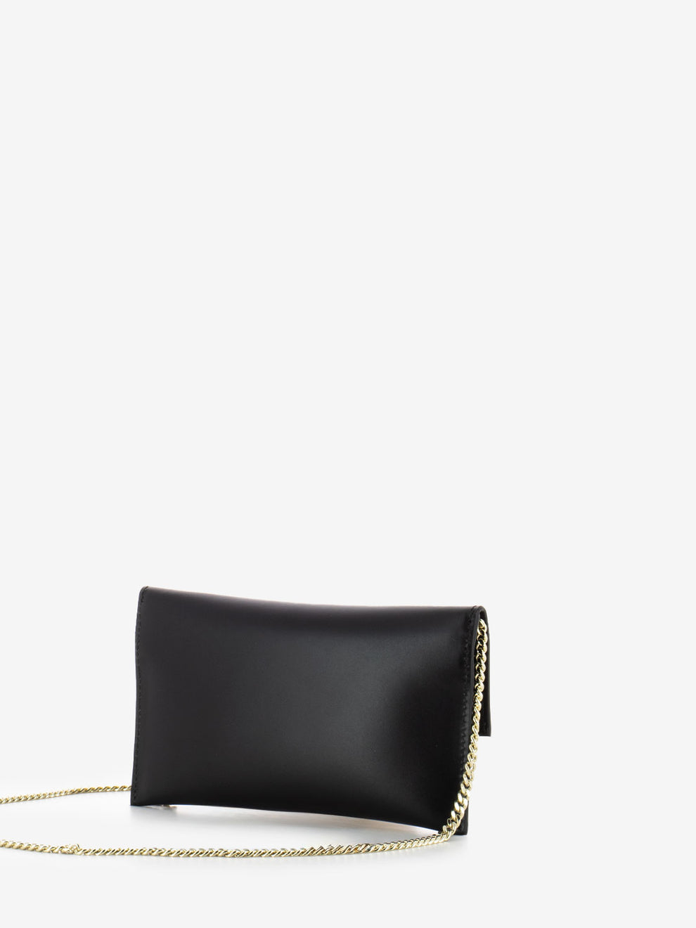 Black / light gold clutch shoulder bag