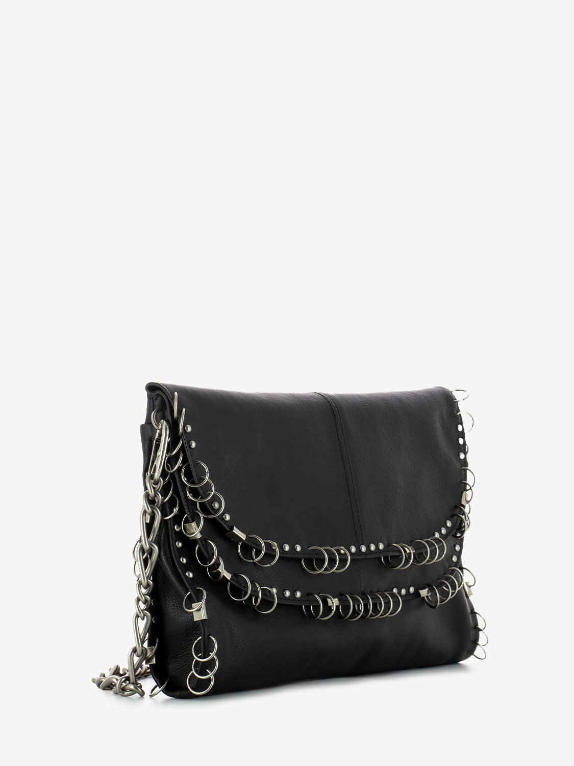 Borsa Radical Boho con piercing nera