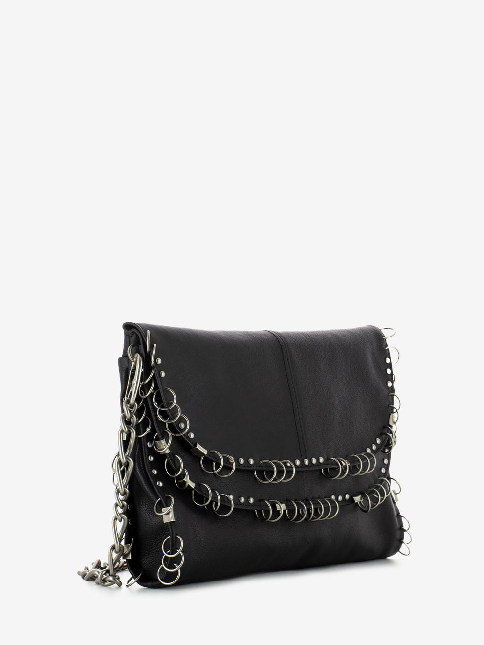 Borsa Radical Boho con piercing nera