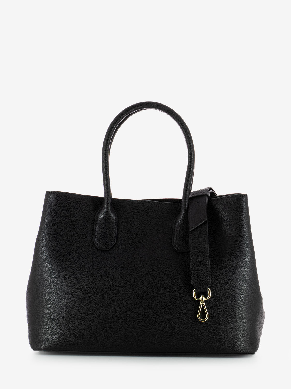 Black leather shoulder bag