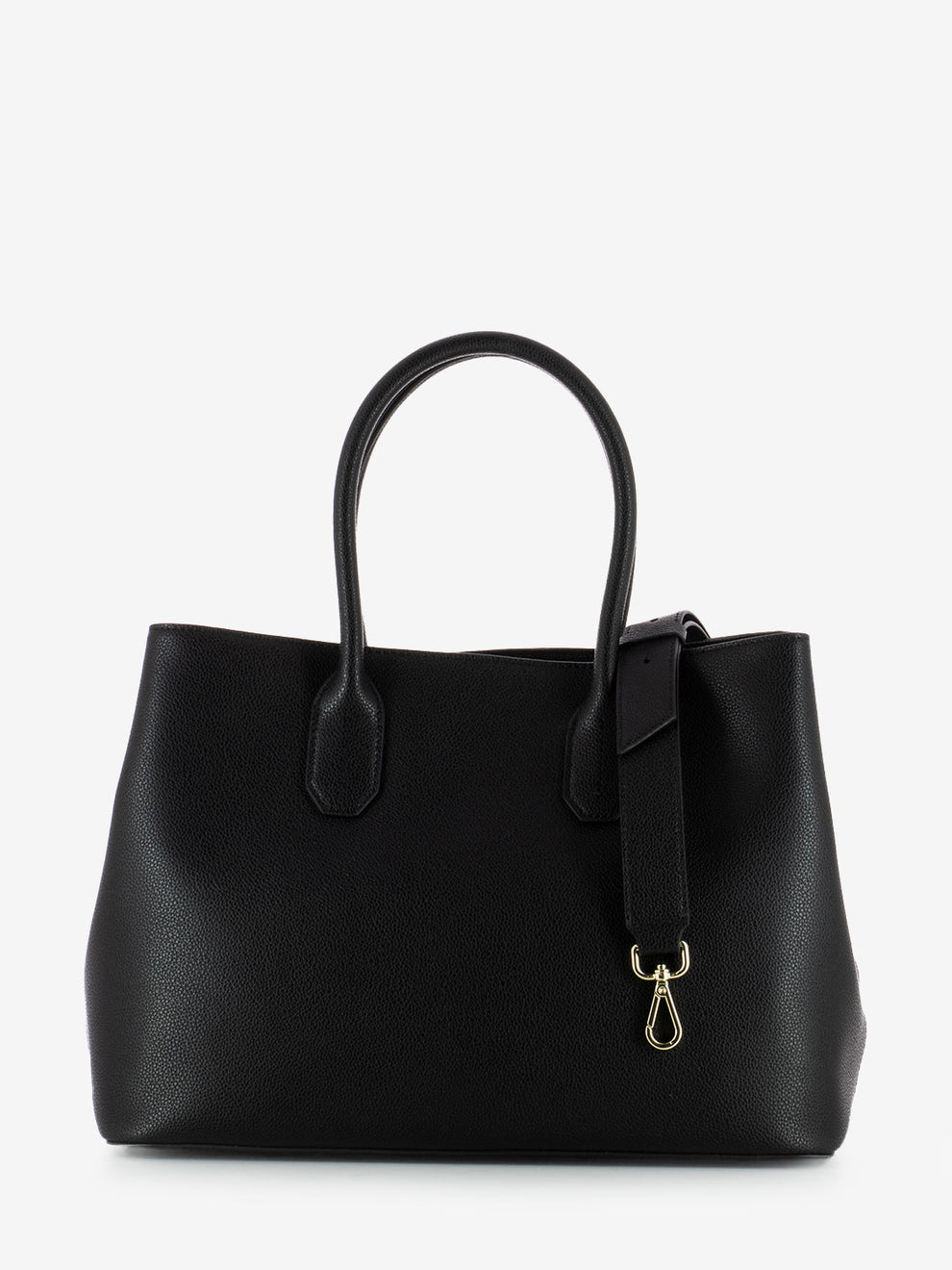 Black leather shoulder bag