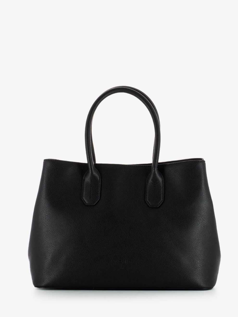 Black leather shoulder bag