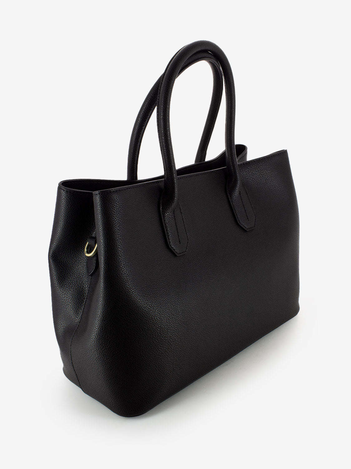 Black leather shoulder bag