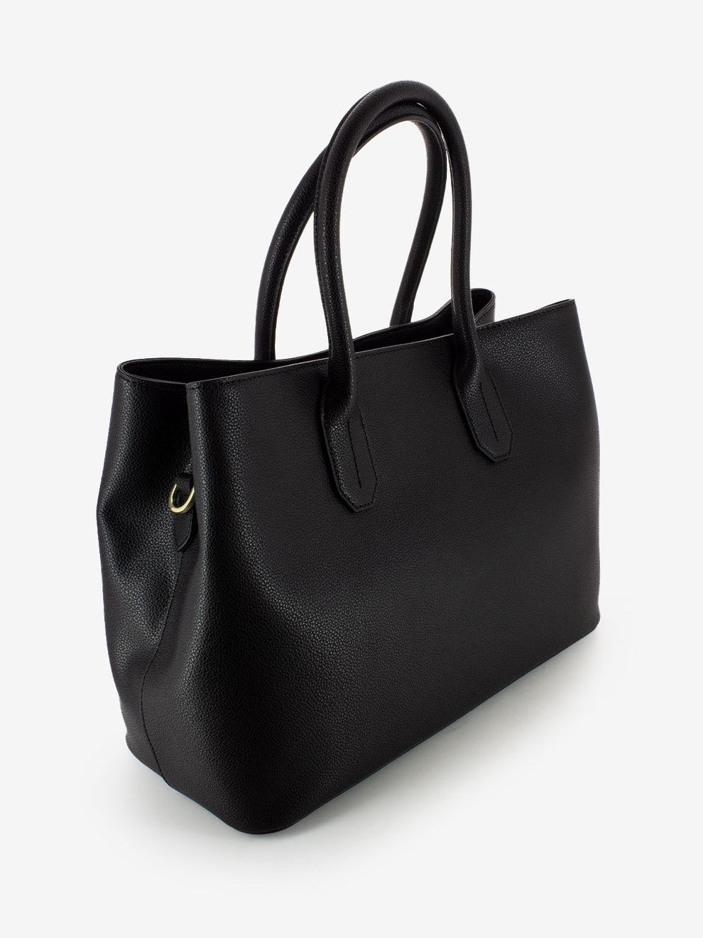 Black leather shoulder bag