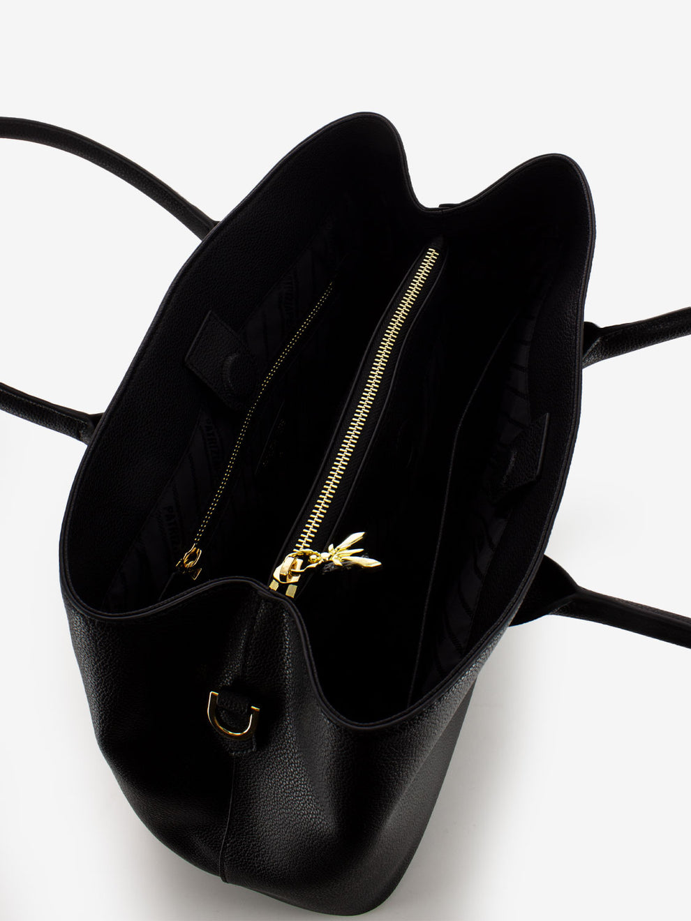 Black leather shoulder bag