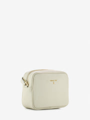 PATRIZIA PEPE - Camera bag a tracolla grained leather off white