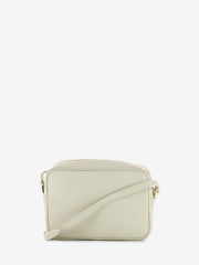 PATRIZIA PEPE - Camera bag a tracolla grained leather off white