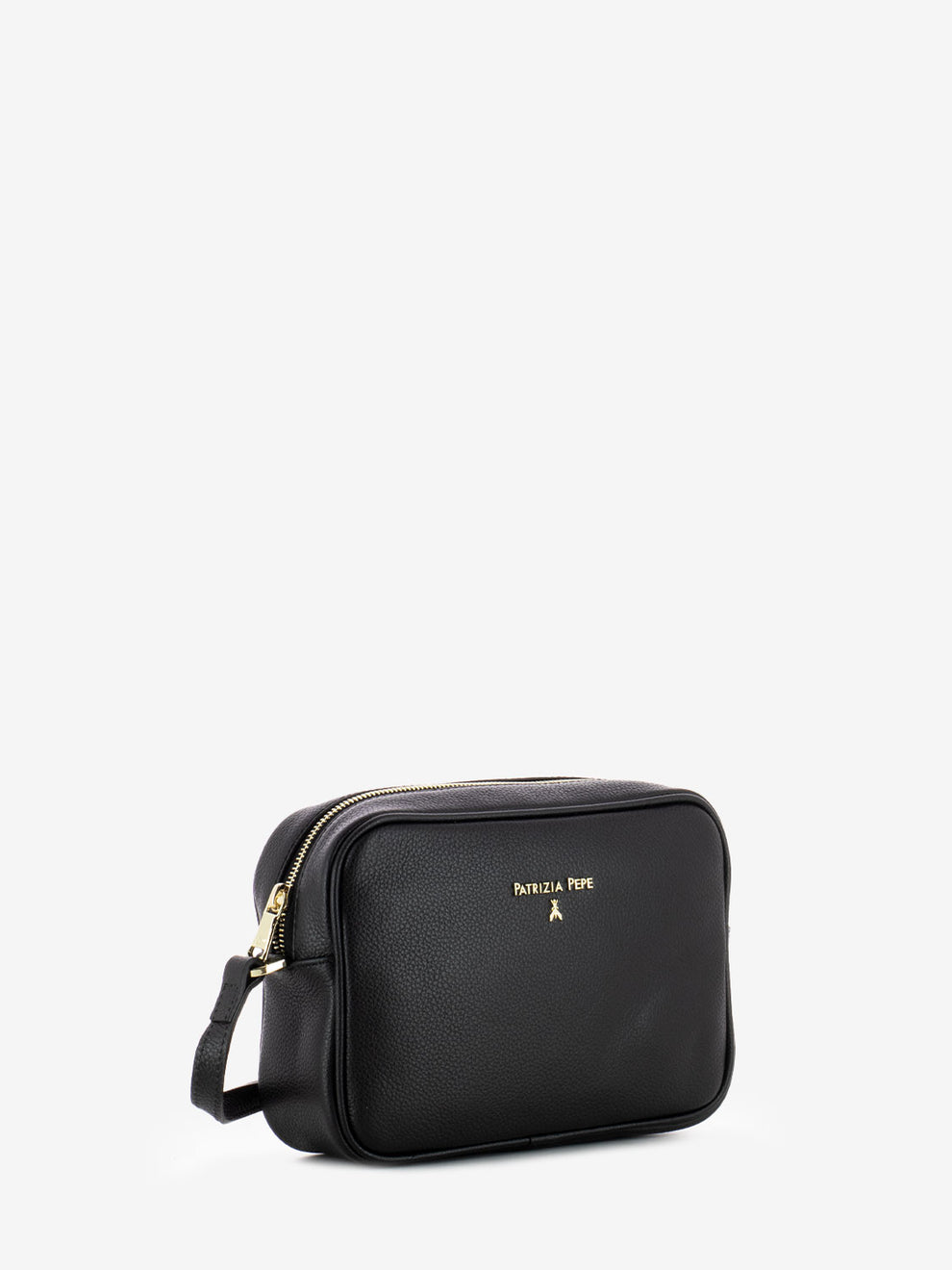 Black Hammered Leather Camera Case