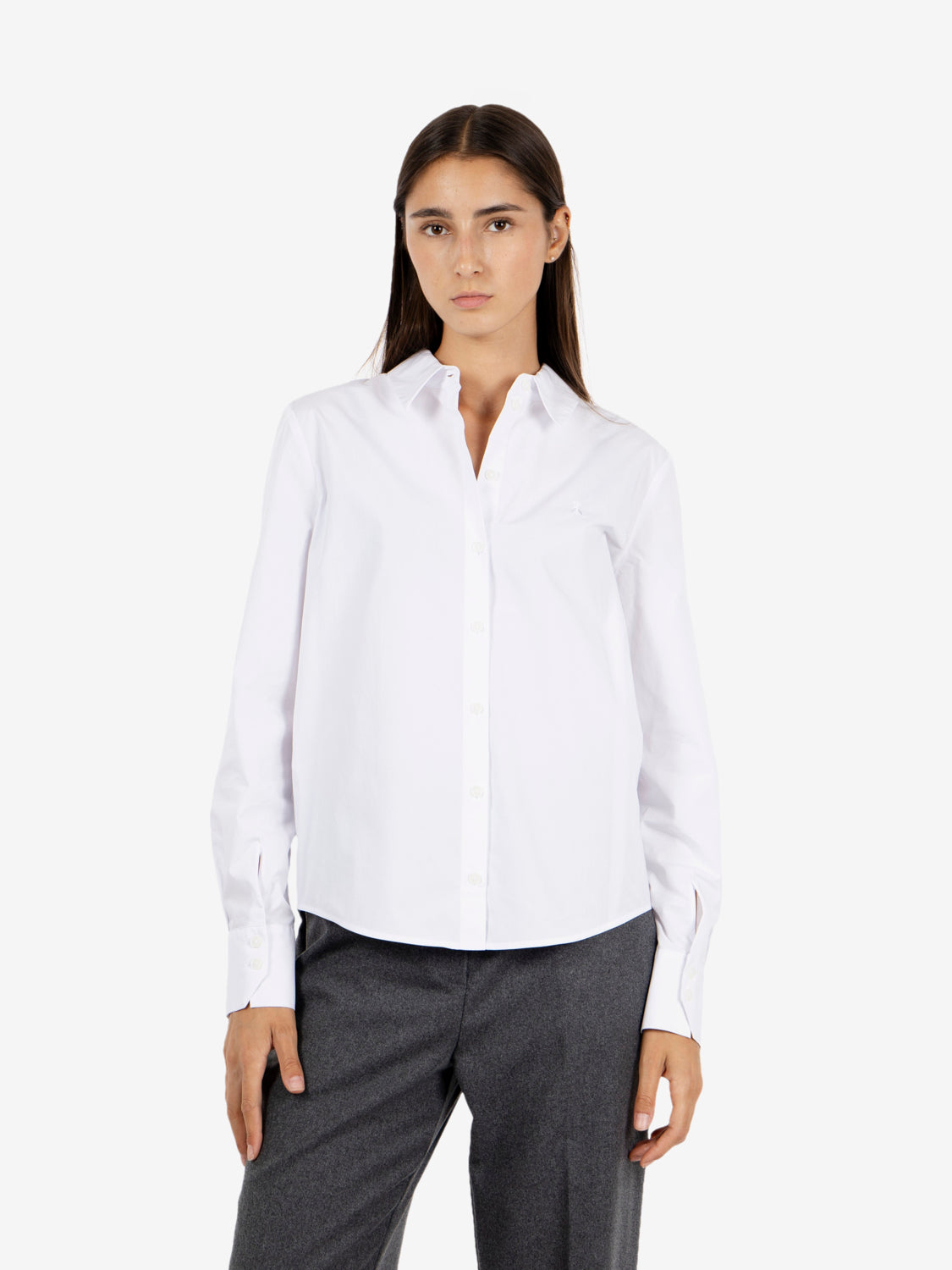 Camicia in cotone bianco ottico