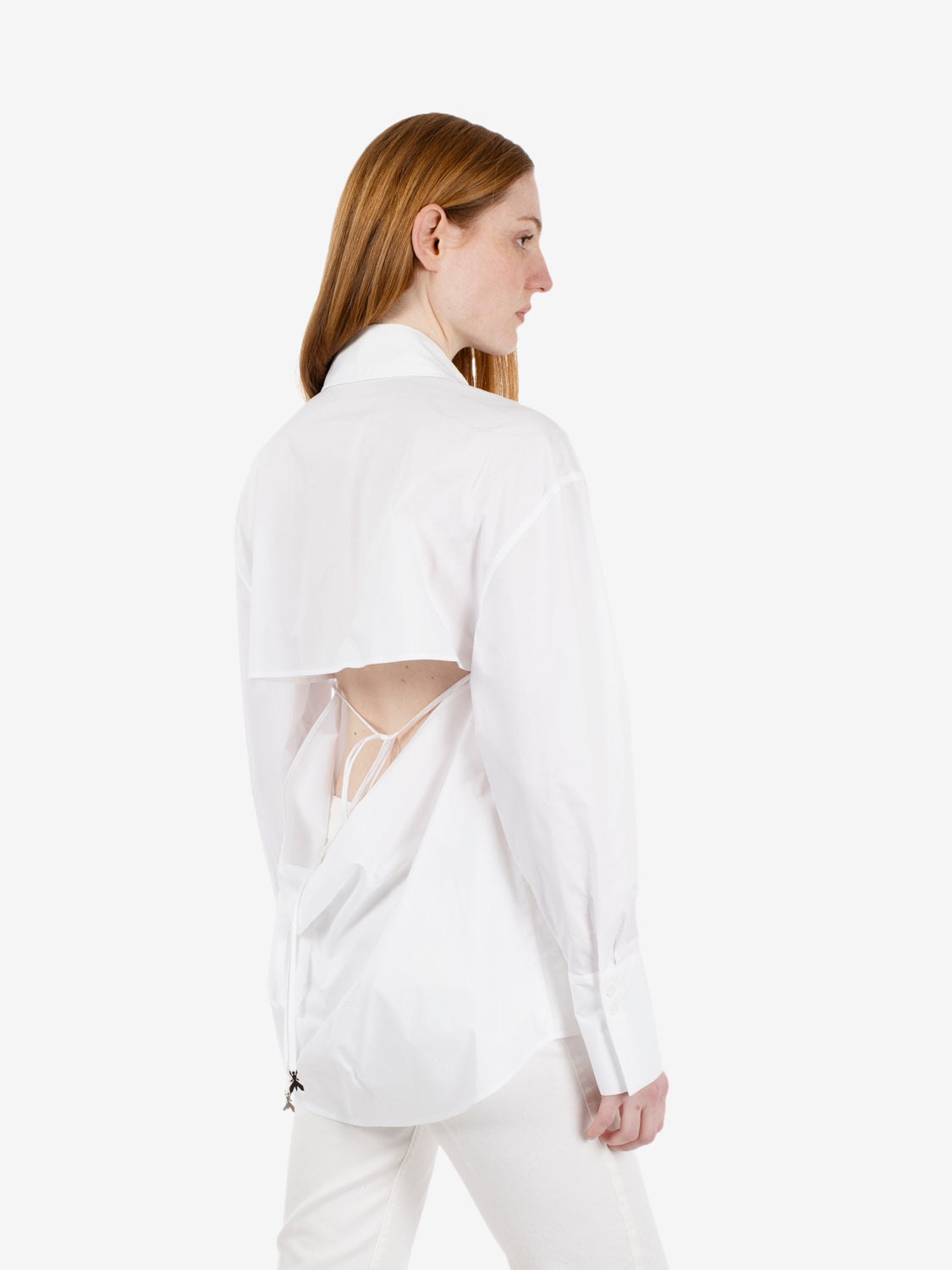 Camicia in cotone over bianca