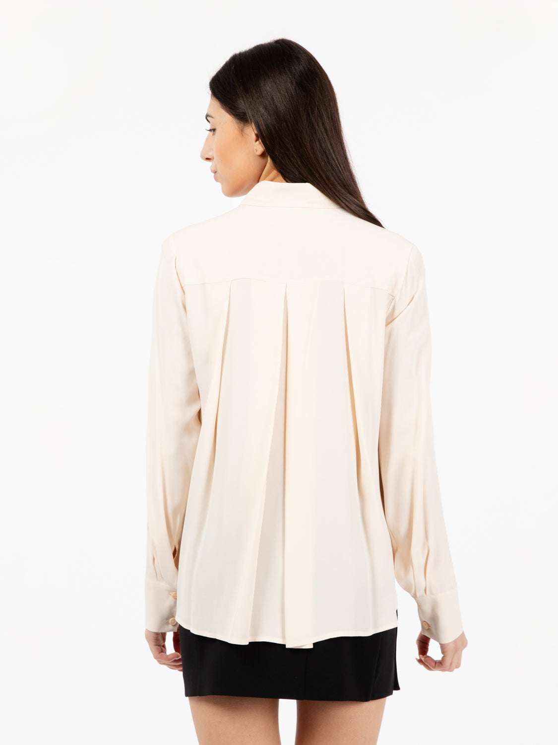 Ivory skin viscose crepe shirt