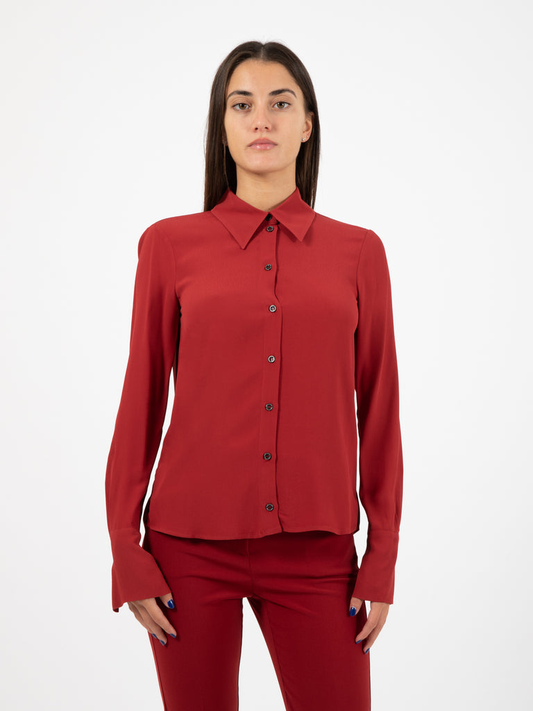 PATRIZIA PEPE - Camicia in viscosa martian red