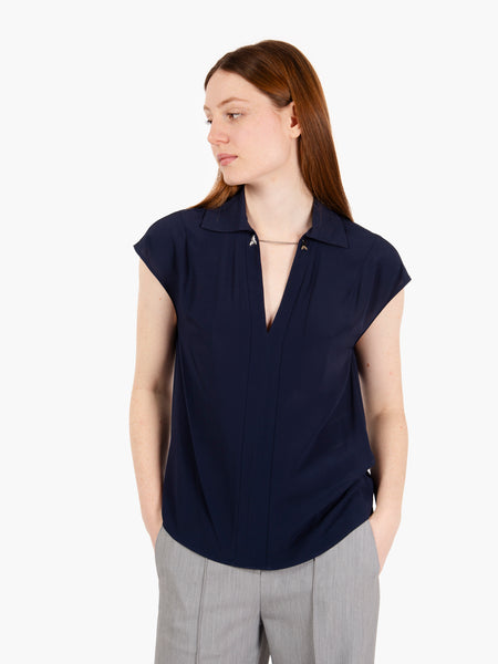 Camicia manica corta navy