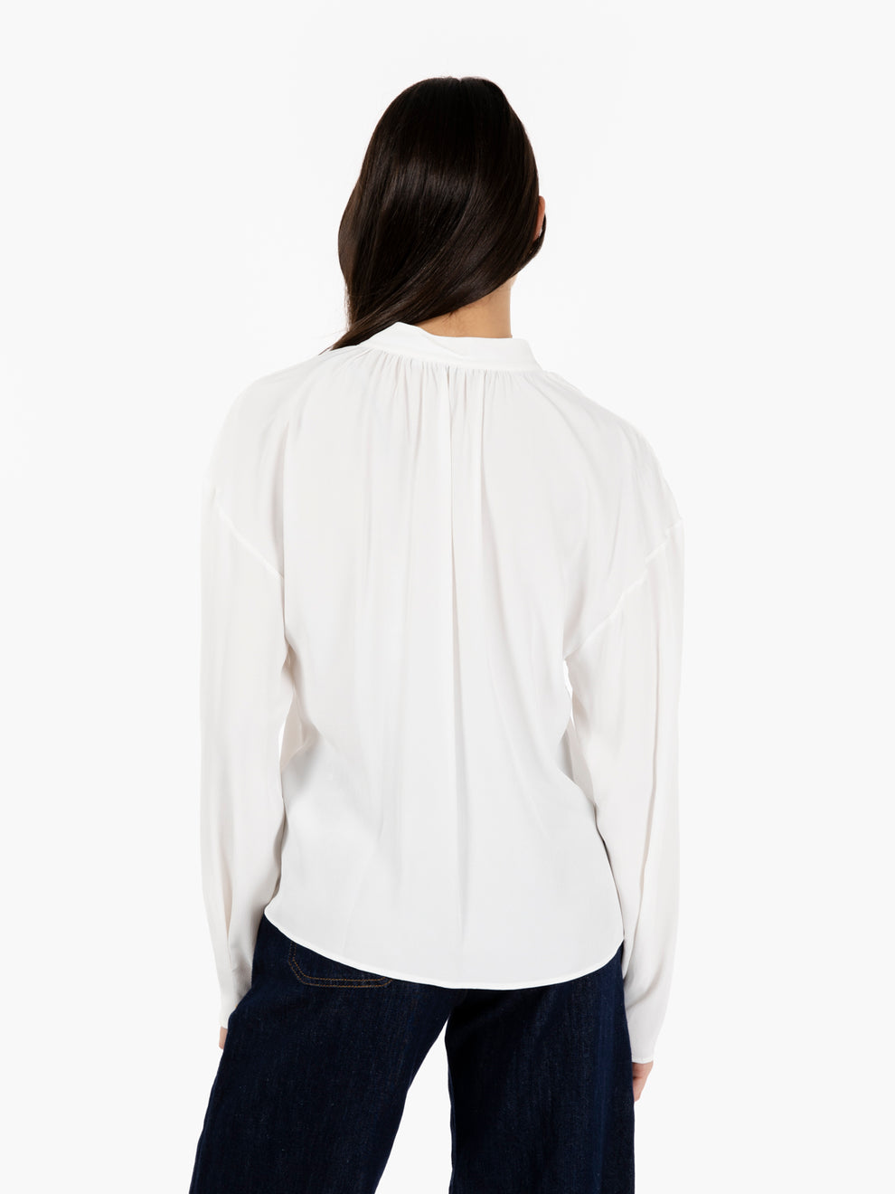 Camicia manica lunga con gemelli bianca