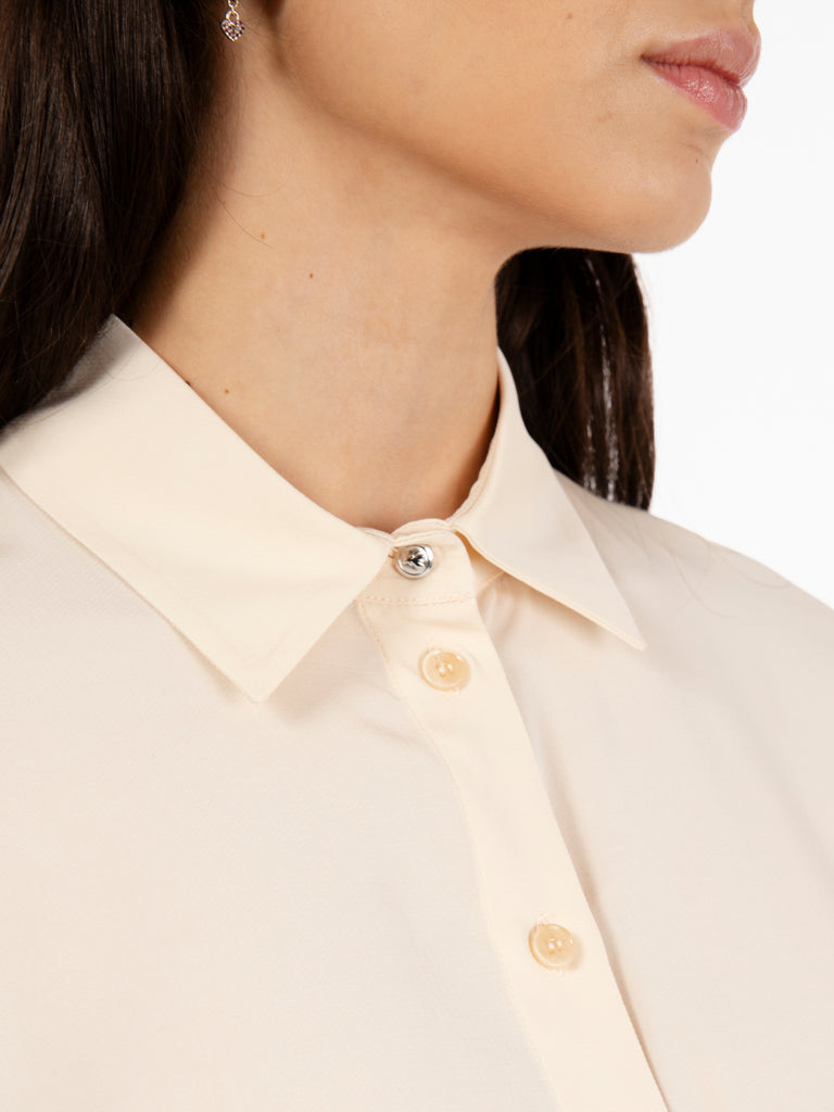 PATRIZIA PEPE - Camicia Odyssey in twill di viscosa white