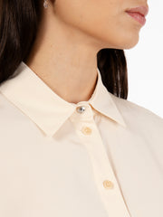 PATRIZIA PEPE - Camicia Odyssey in twill di viscosa white