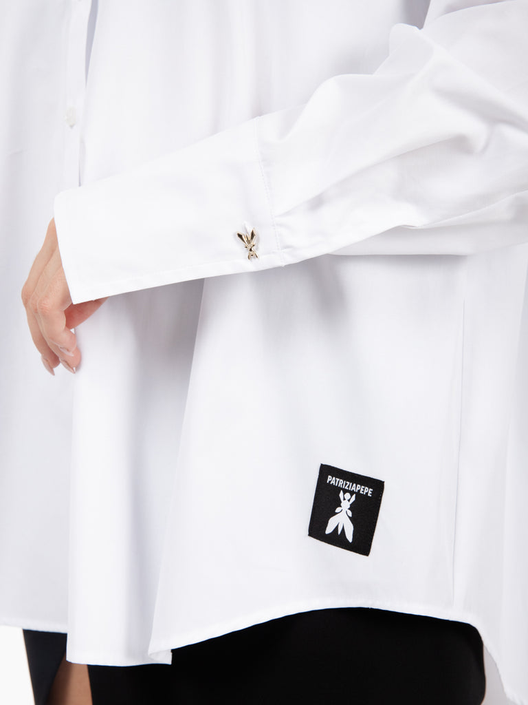 PATRIZIA PEPE - Camicia oversize bianco ottico