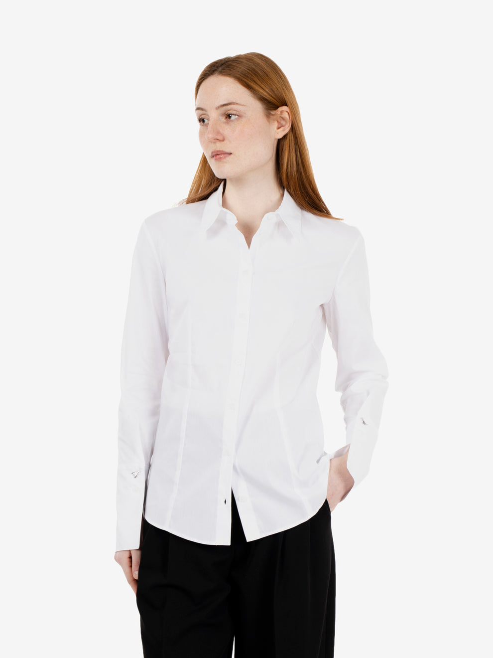 Camicia slim fit bianco ottico