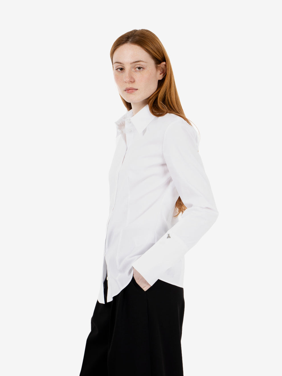 Camicia slim fit bianco ottico