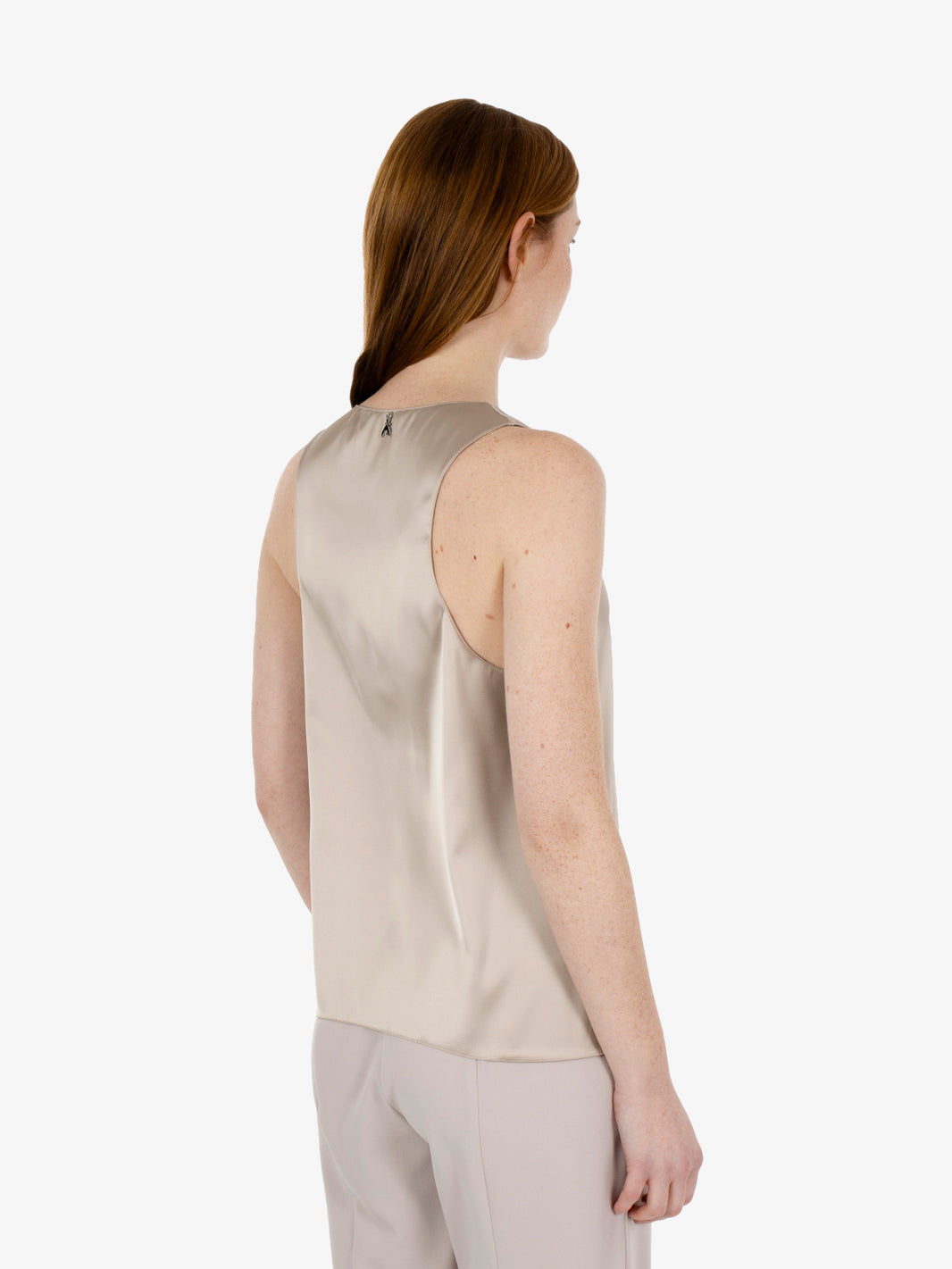 Cloud Gray Satin Shirt