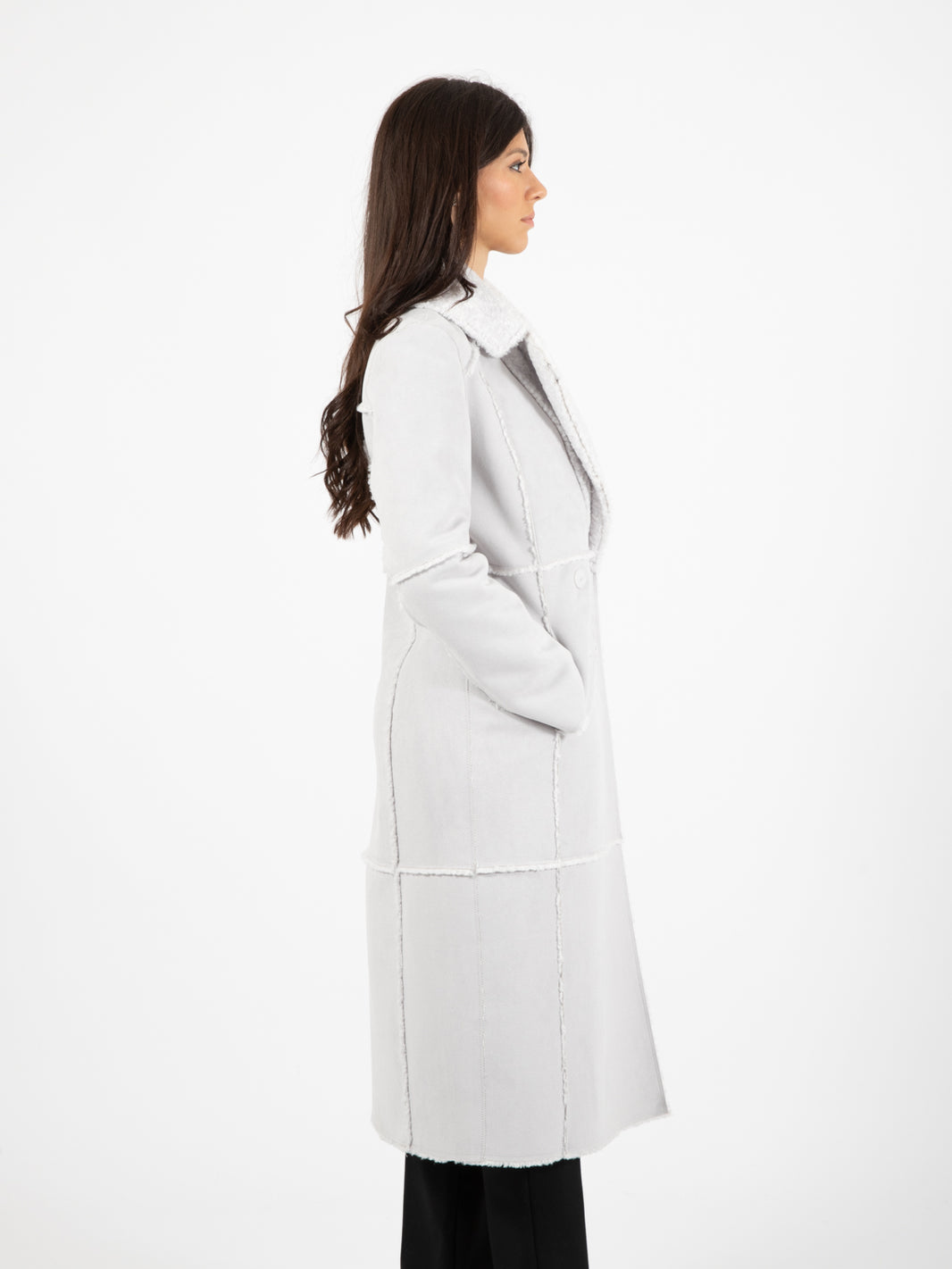 Cappotto doppio petto double face eldorado white