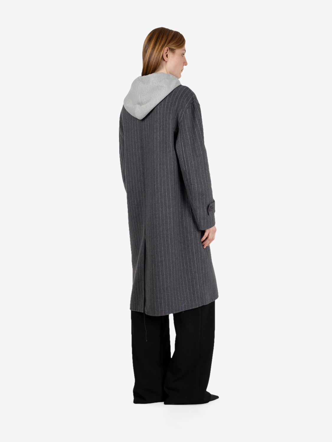 Cappotto gessato grigio / bianco