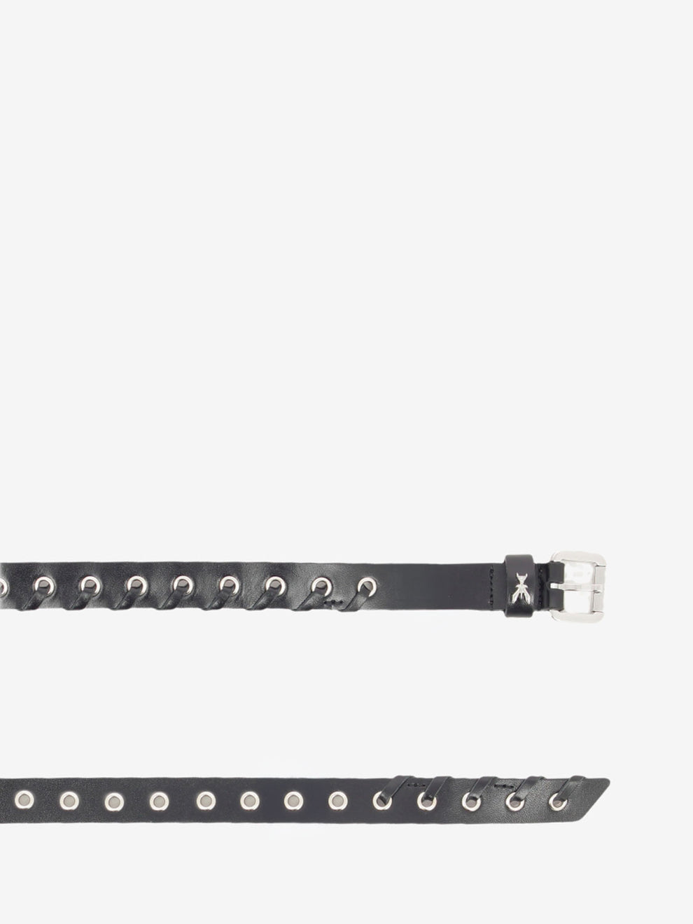 Black studded leather belt