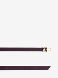 Cintura in pelle martellata purple red