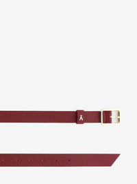 Fly velvet red logo belt
