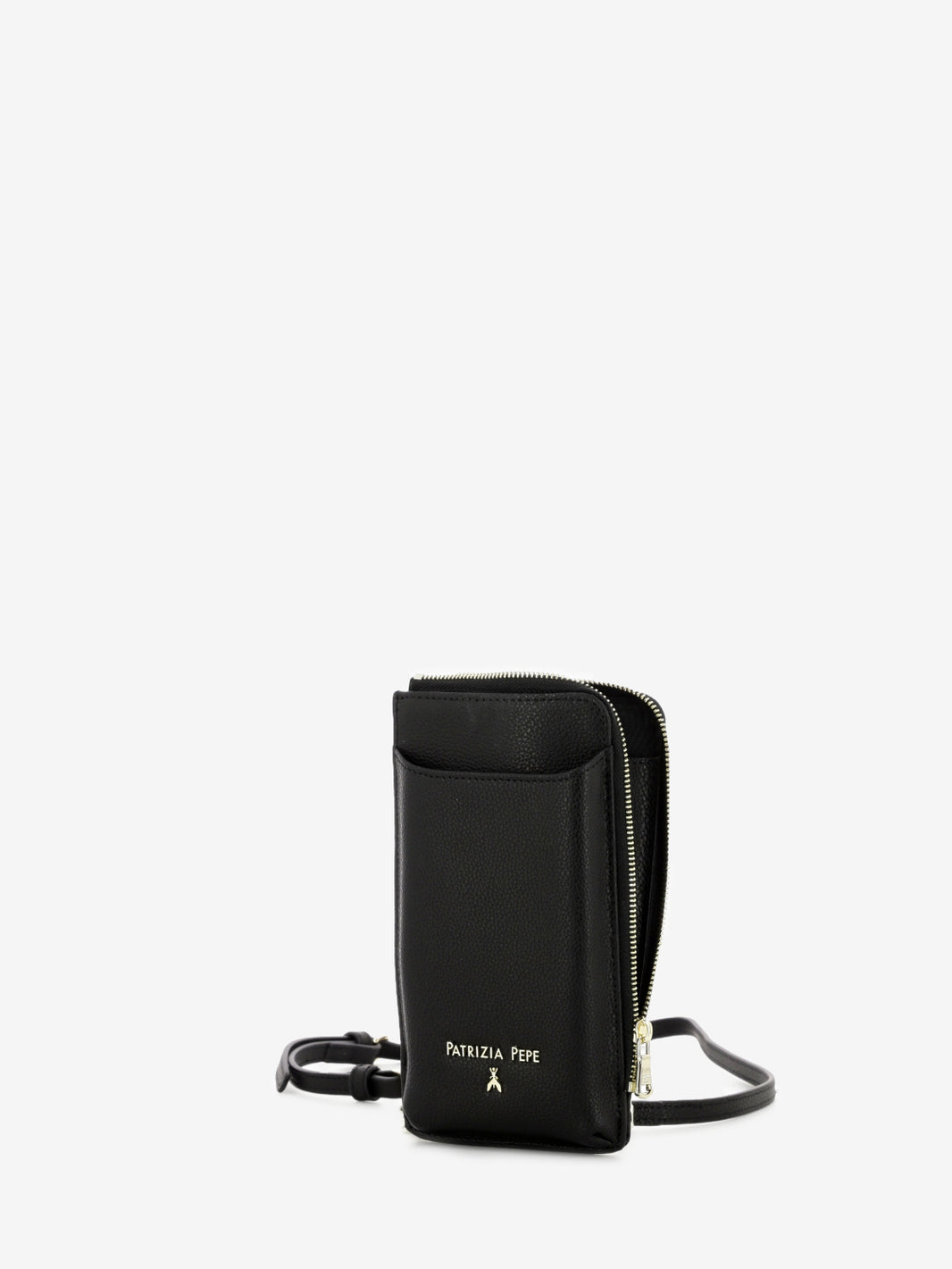 Custodia per cellulare in pelle nera