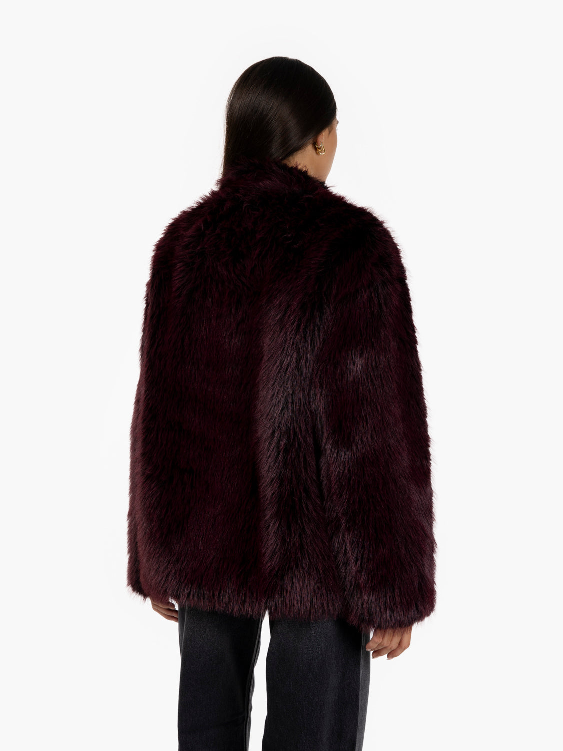 Ecopelliccia fluffy red / purple