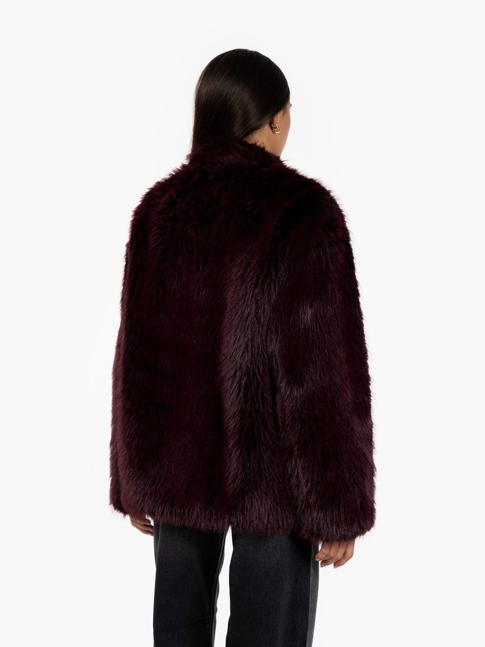 Ecopelliccia fluffy red / purple
