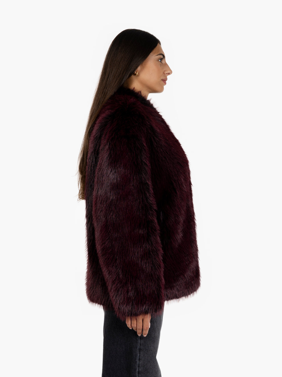 Ecopelliccia fluffy red / purple