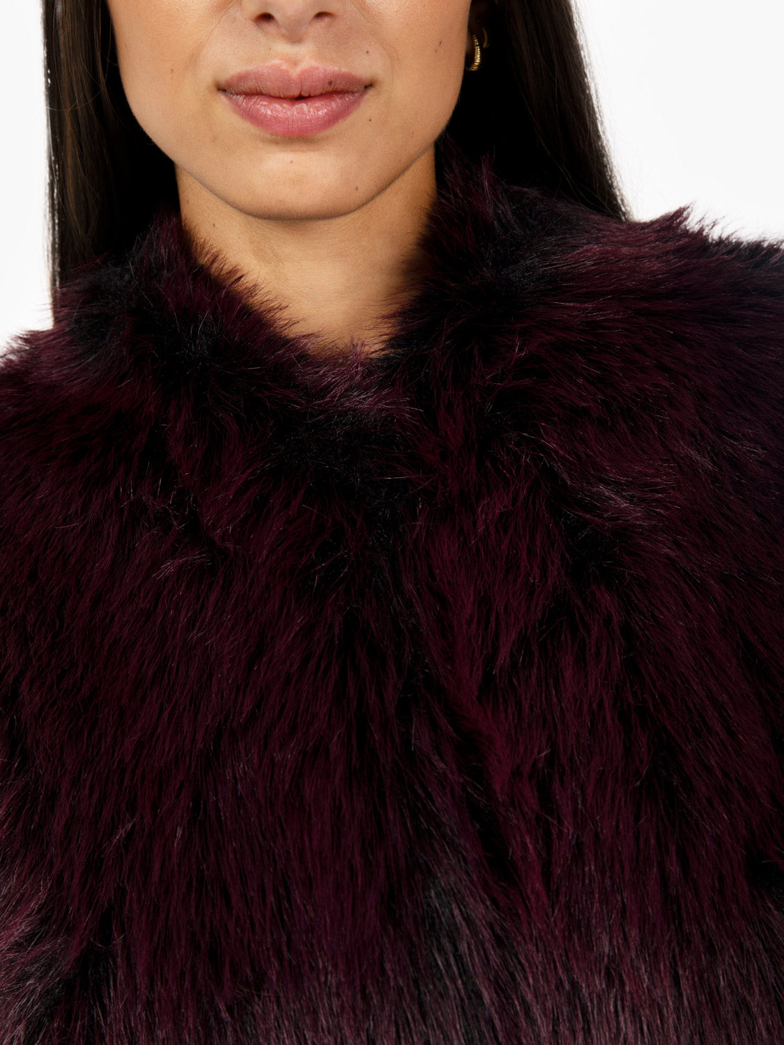 Ecopelliccia fluffy red / purple