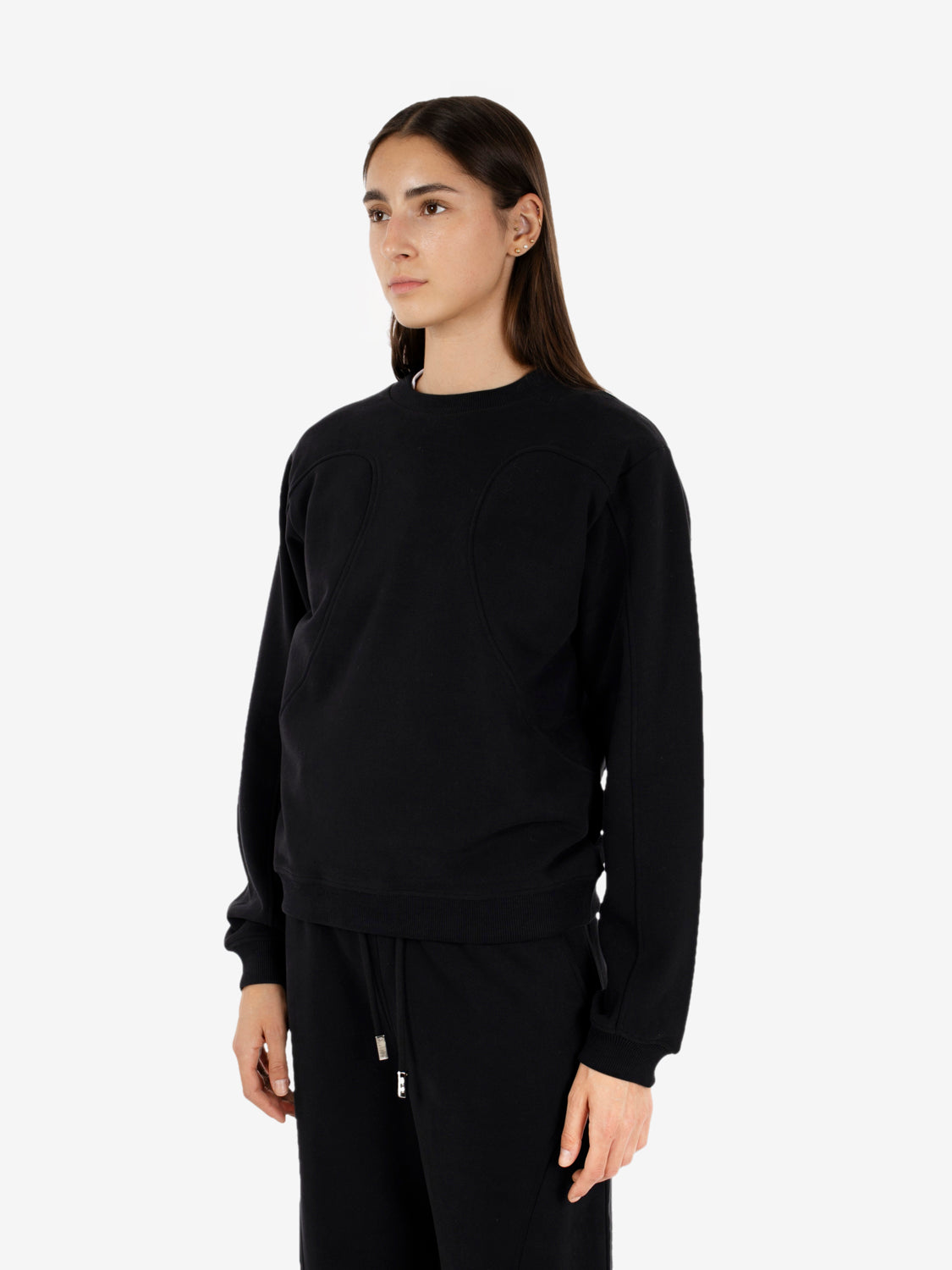 BLACK CREW NECK SWEATER 8M0009/J079_K103