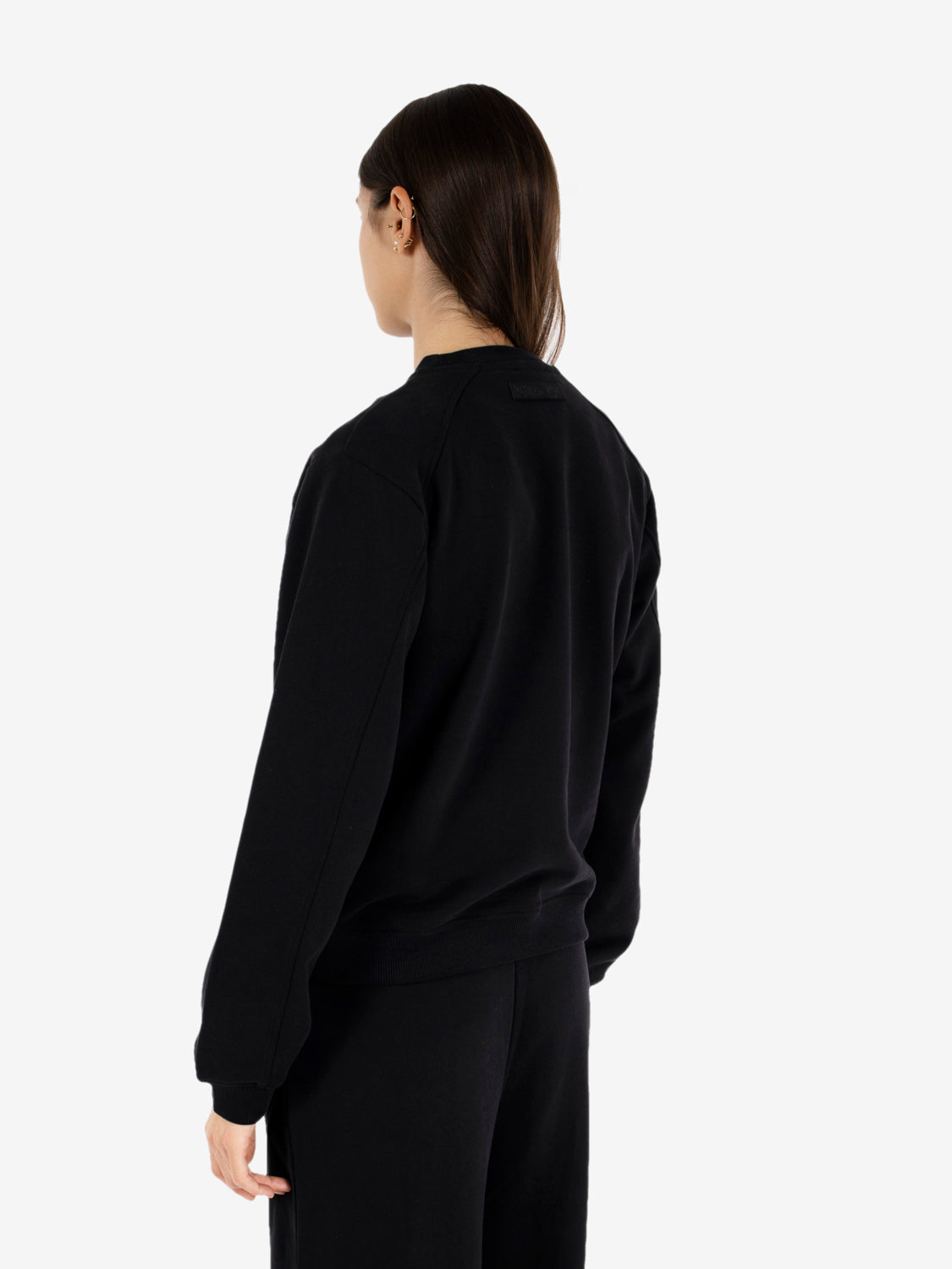 BLACK CREW NECK SWEATER 8M0009/J079_K103