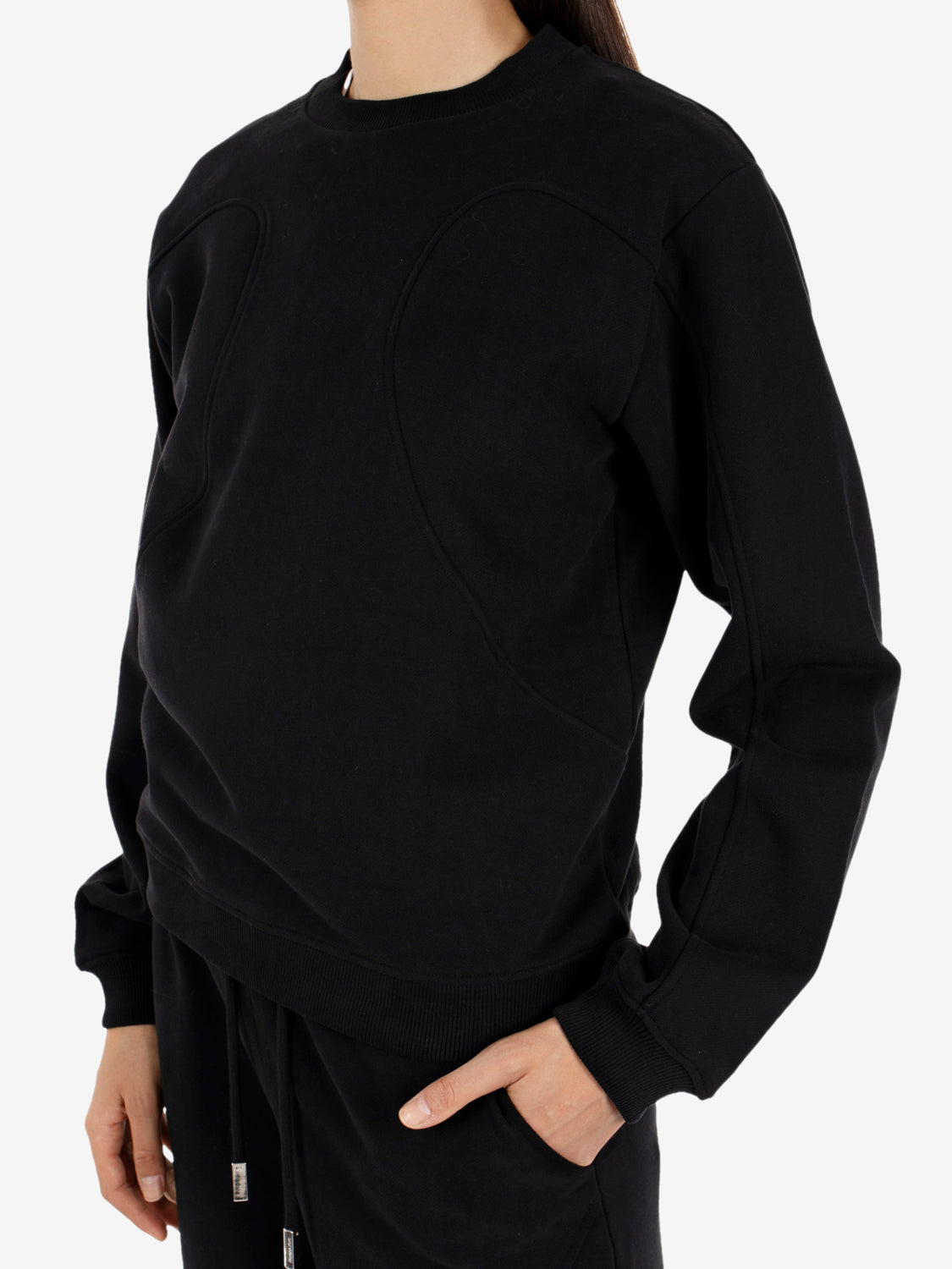 BLACK CREW NECK SWEATER 8M0009/J079_K103