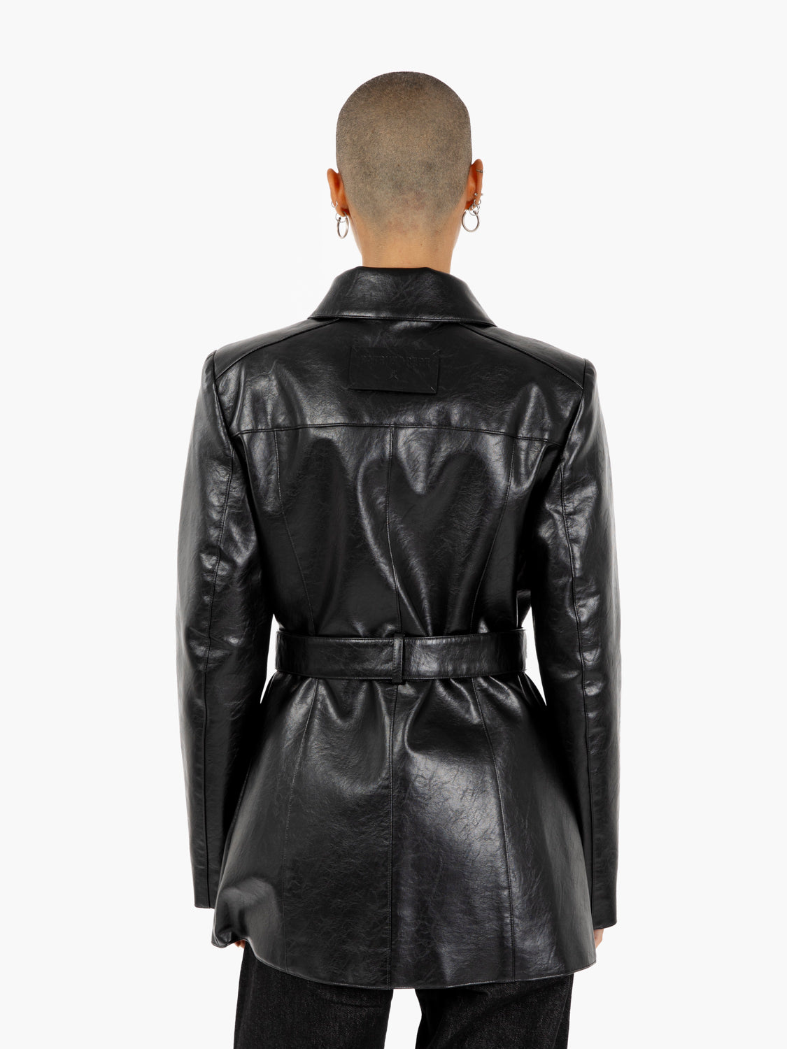 Patrizia Pepe - Faux leather jacket with black belt | STIMM