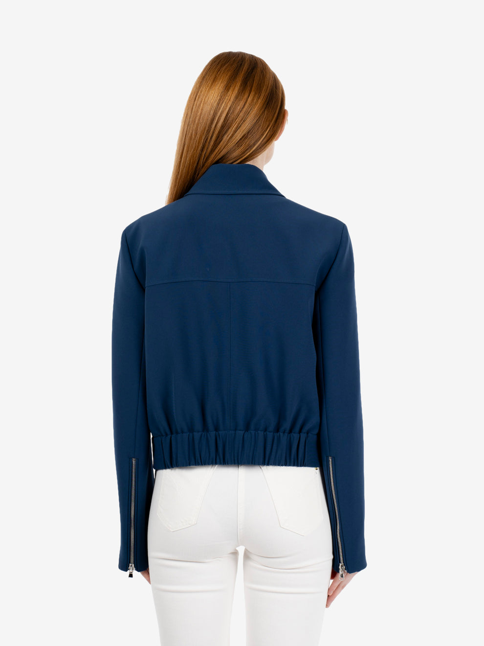 Giacca sporty in twill lagoon / orange