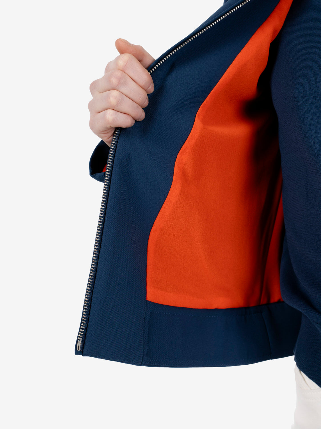 Giacca sporty in twill lagoon / orange